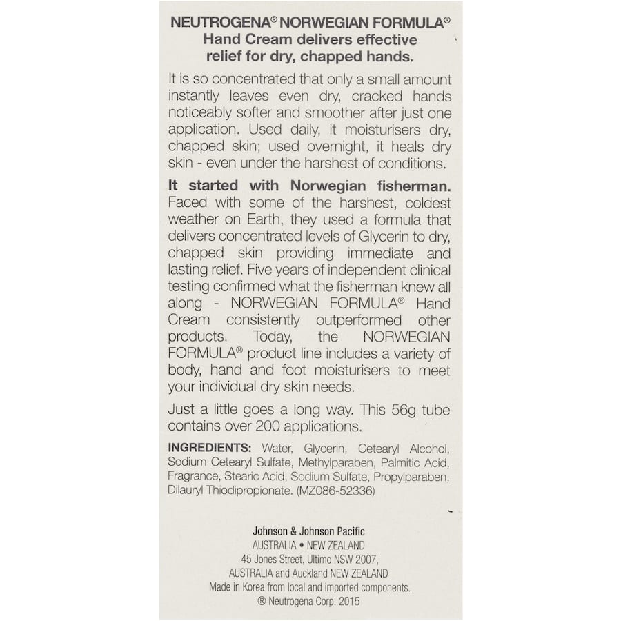 Neutrogena Norwegian Hand Cream Fragrance Free 56g