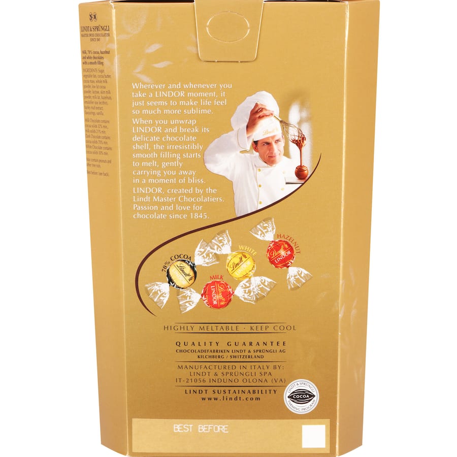Lindt Lindor Chocolate Box Cornet Assorted Collection 333g