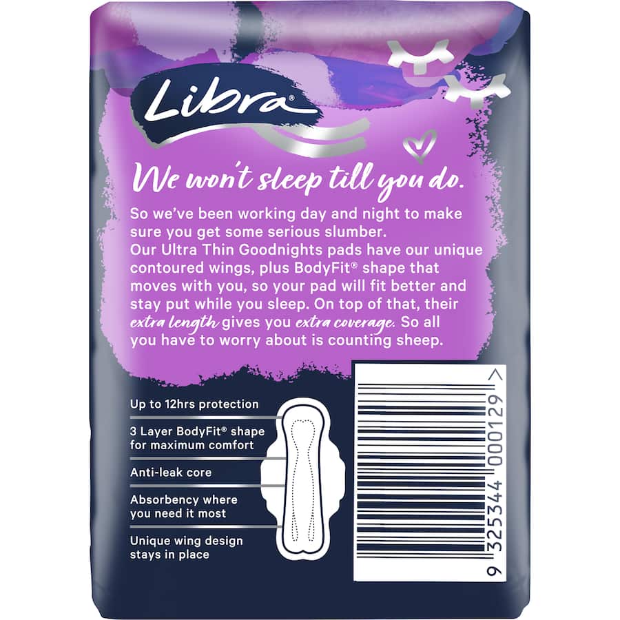 Libra Goodnights Pads Goodnights Ultra Thin 10pack