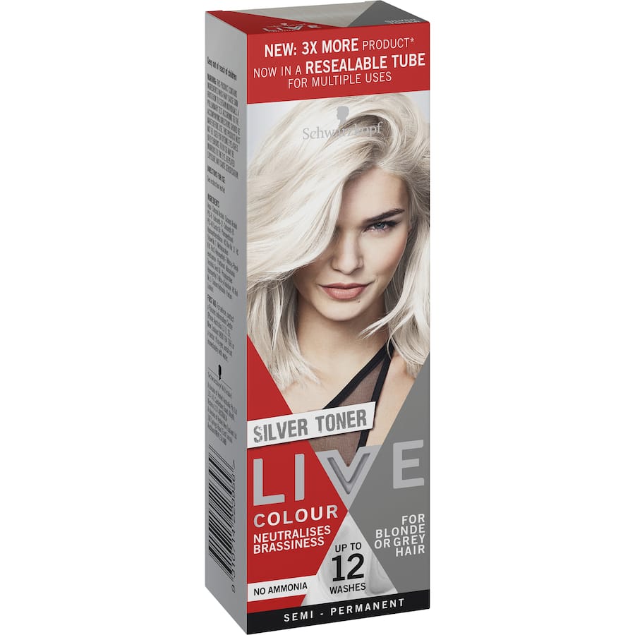 Live Colour Hair Colour Silver Toner 75mL