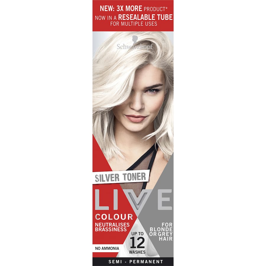 Live Colour Hair Colour Silver Toner 75mL