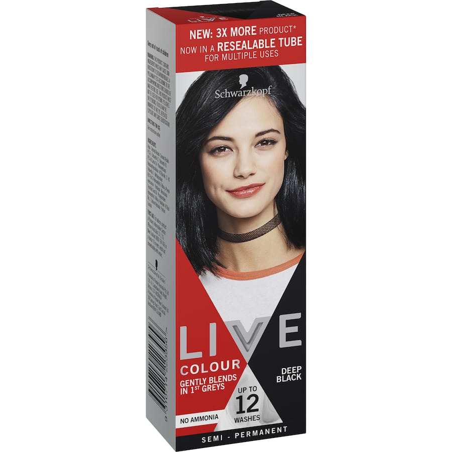 Live Colour Hair Colour Deep Black 75mL