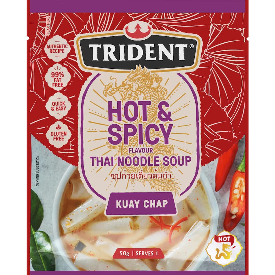 Trident Instant Soup Hot & Spicy Thai Wih Noodles 50g