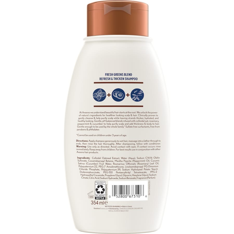 Aveeno Shampoo Fresh Greens Blend 354mL