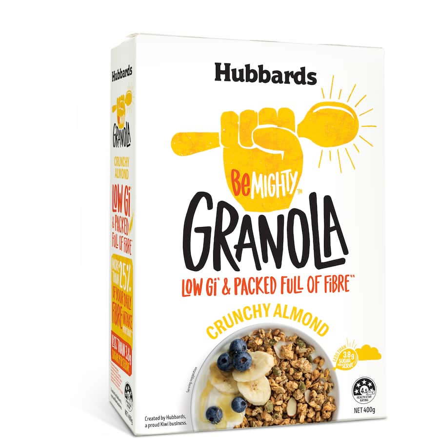 Hubbards Be Mighty Granola Crunchy Almond 400g