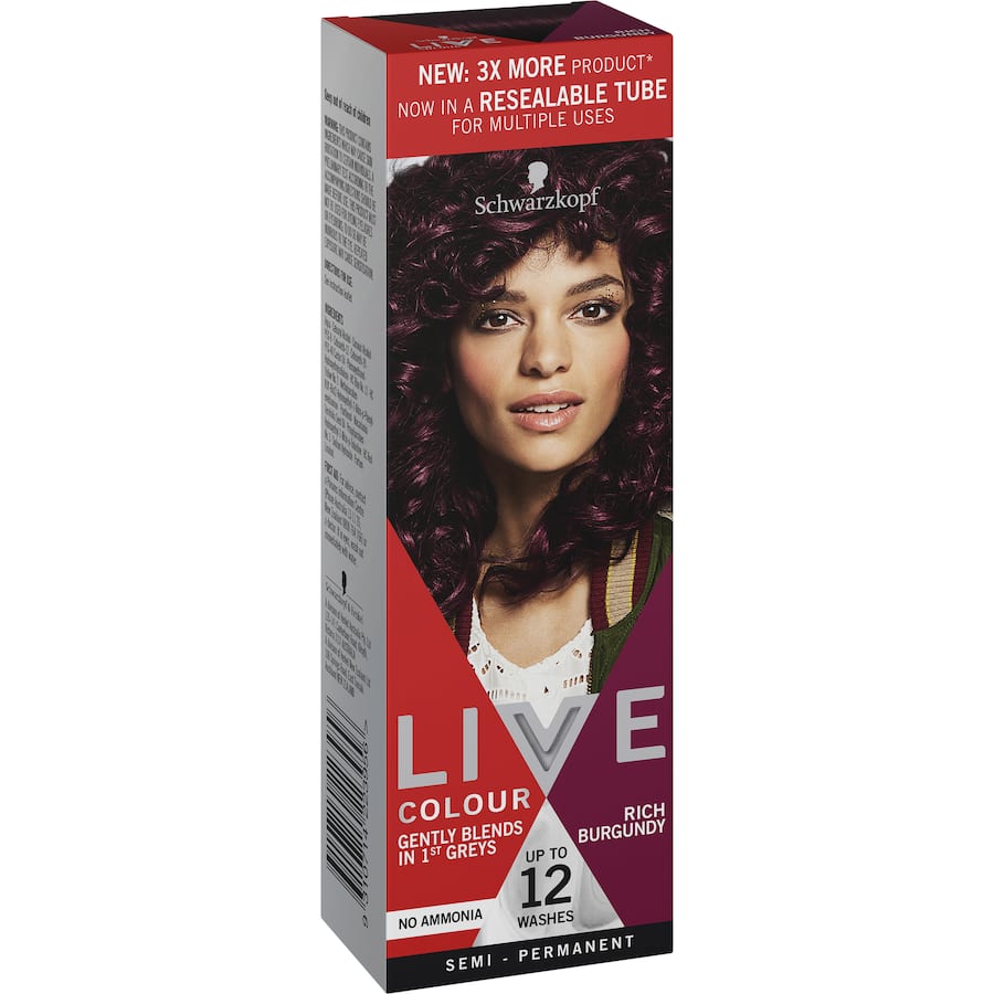 Schwarzkopf Live Colour Hair Colour Rich Burgundy 75mL