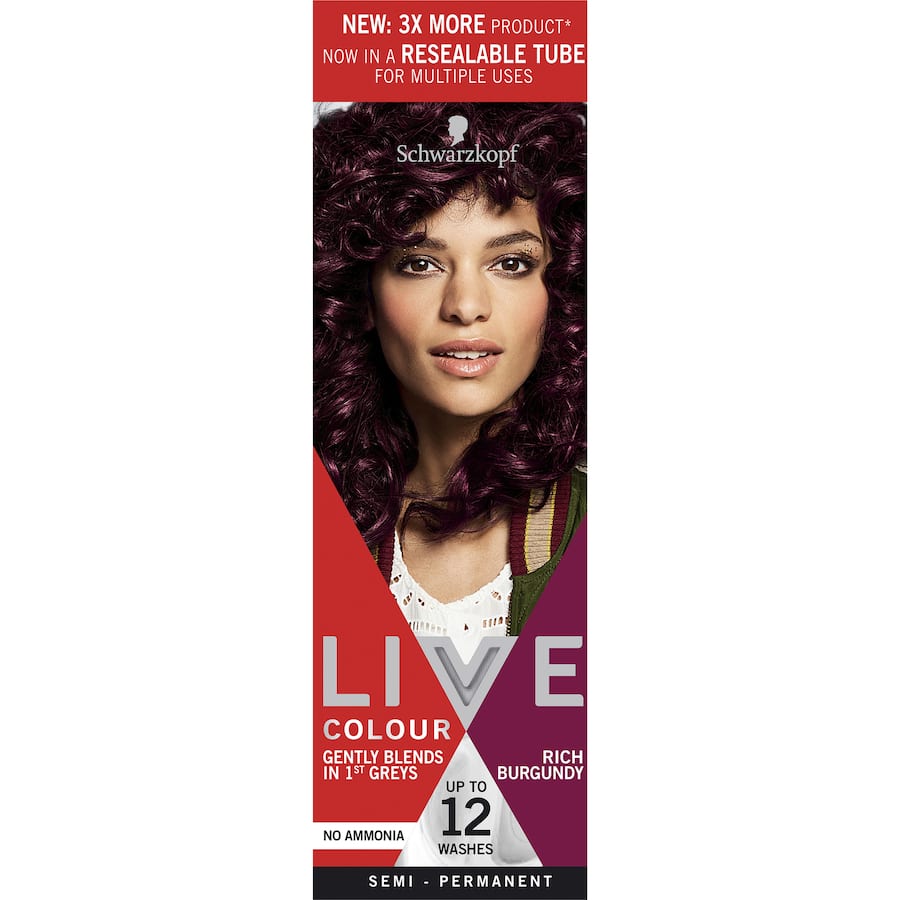 Schwarzkopf Live Colour Hair Colour Rich Burgundy 75mL