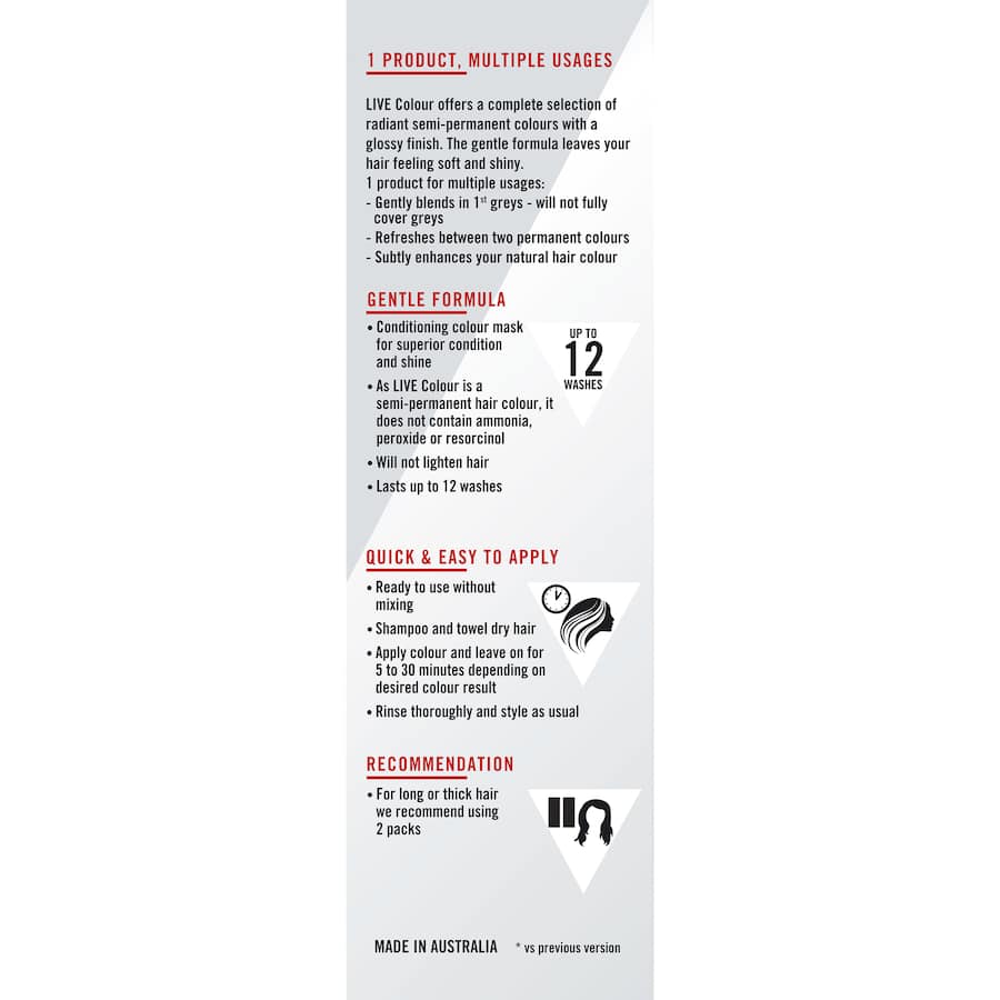 Schwarzkopf Live Colour Hair Colour Rich Burgundy 75mL