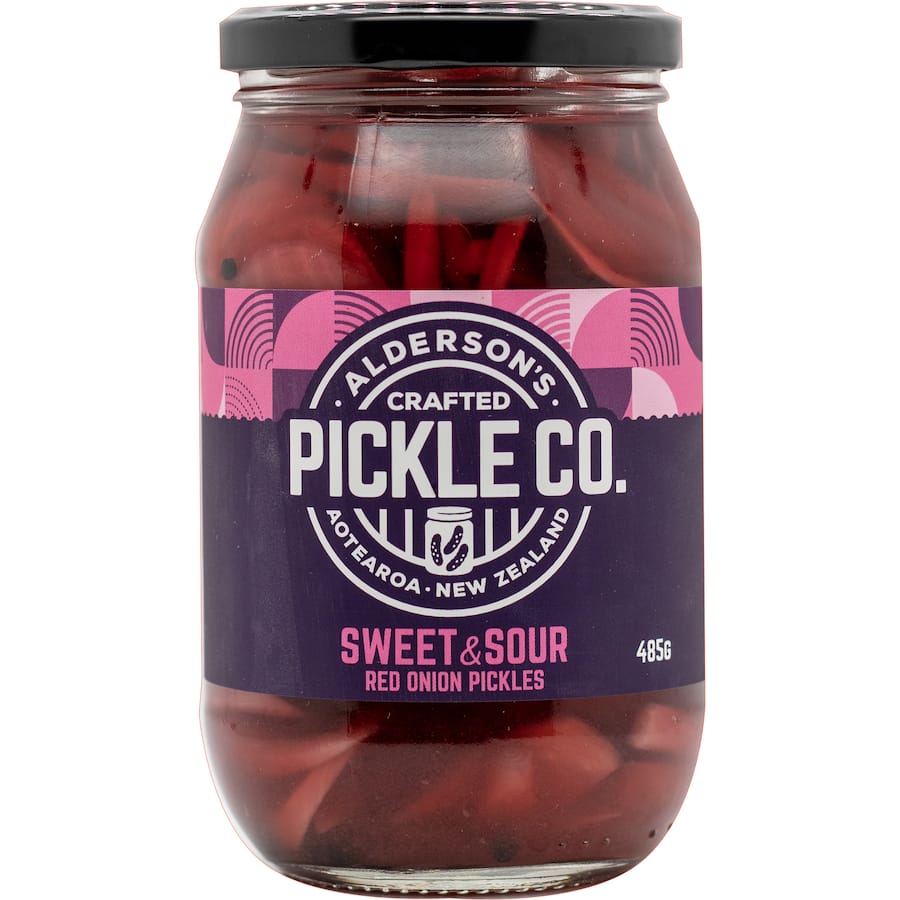 Aldersons Pickled Onions Red Sweet & Sour 485g