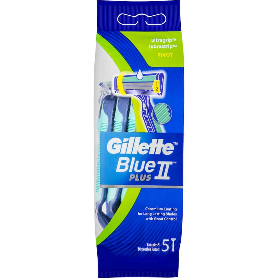 Gillette Blue Plus Pivot Disposable Razors Sensitive 5pack