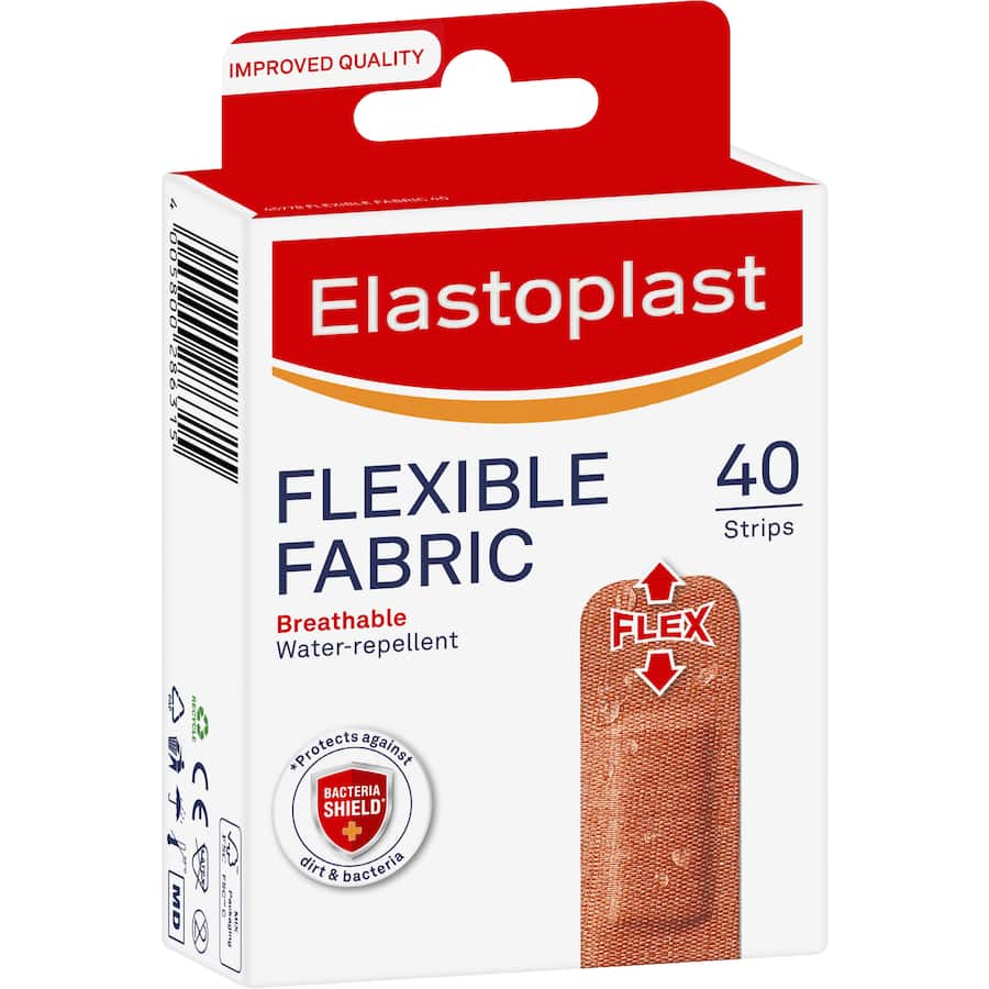 Elastoplast Plasters Flexible Fabric Strips 40pack