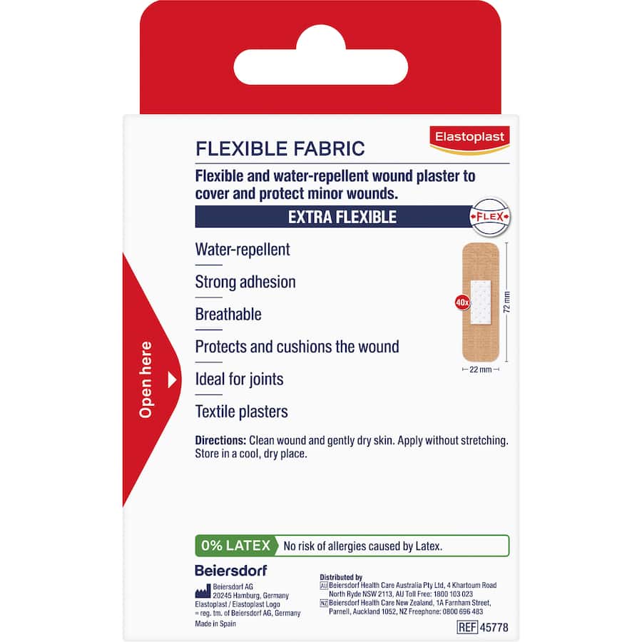 Elastoplast Plasters Flexible Fabric Strips 40pack