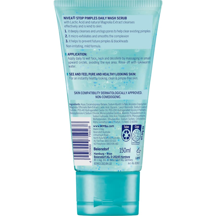 Nivea Daily Facial Wash Scrub Clean Deeper 150mL