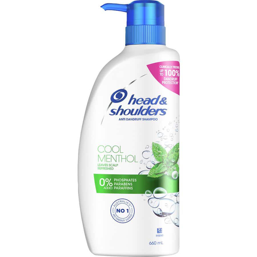 Head & Shoulders Cool Menthol Shampoo With Menthol Extract Pump 660mL