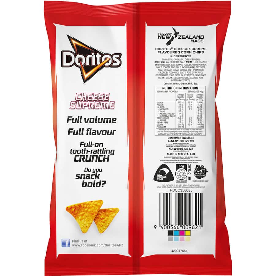 Doritos Corn Chips Cheese Supreme 45g