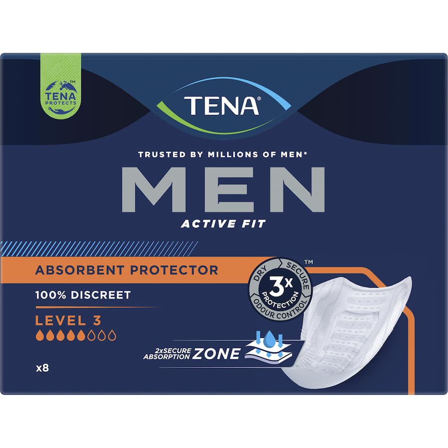 Tena Mens Continence Pads Level 3 - Pack of 8
