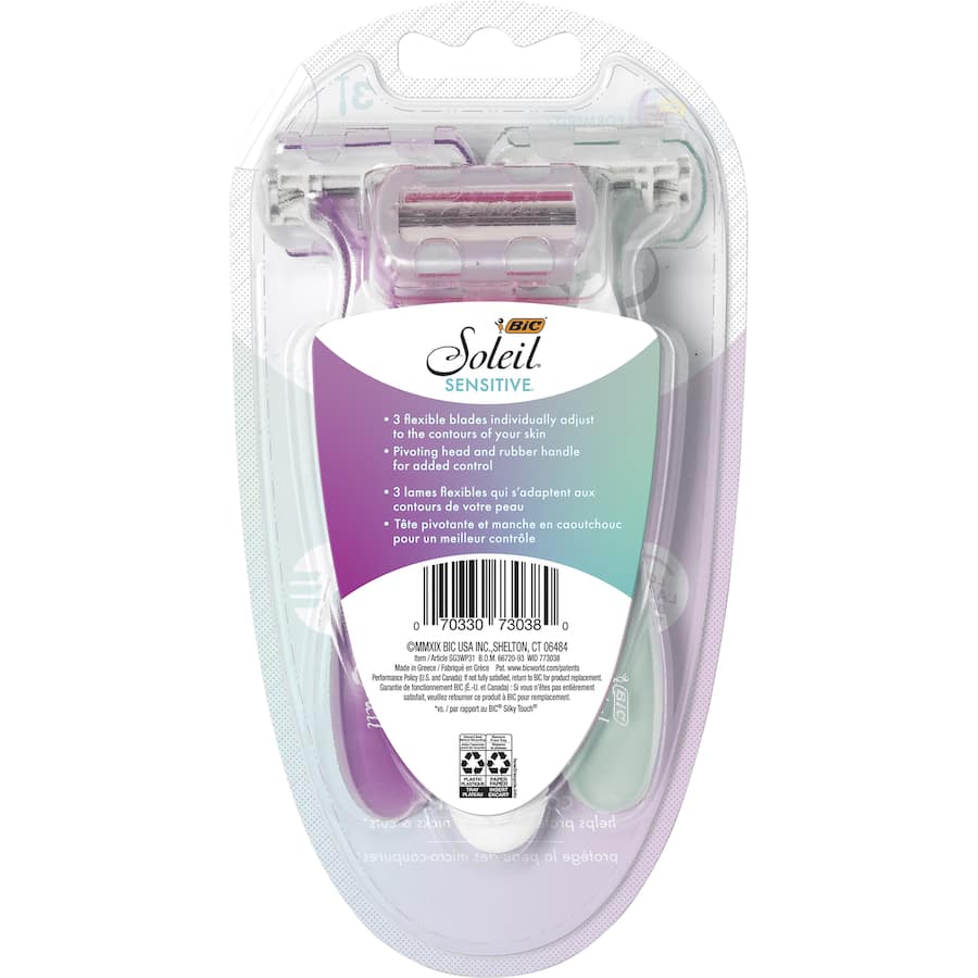 Bic Soleil Sensitive Razors Advanced 2pack