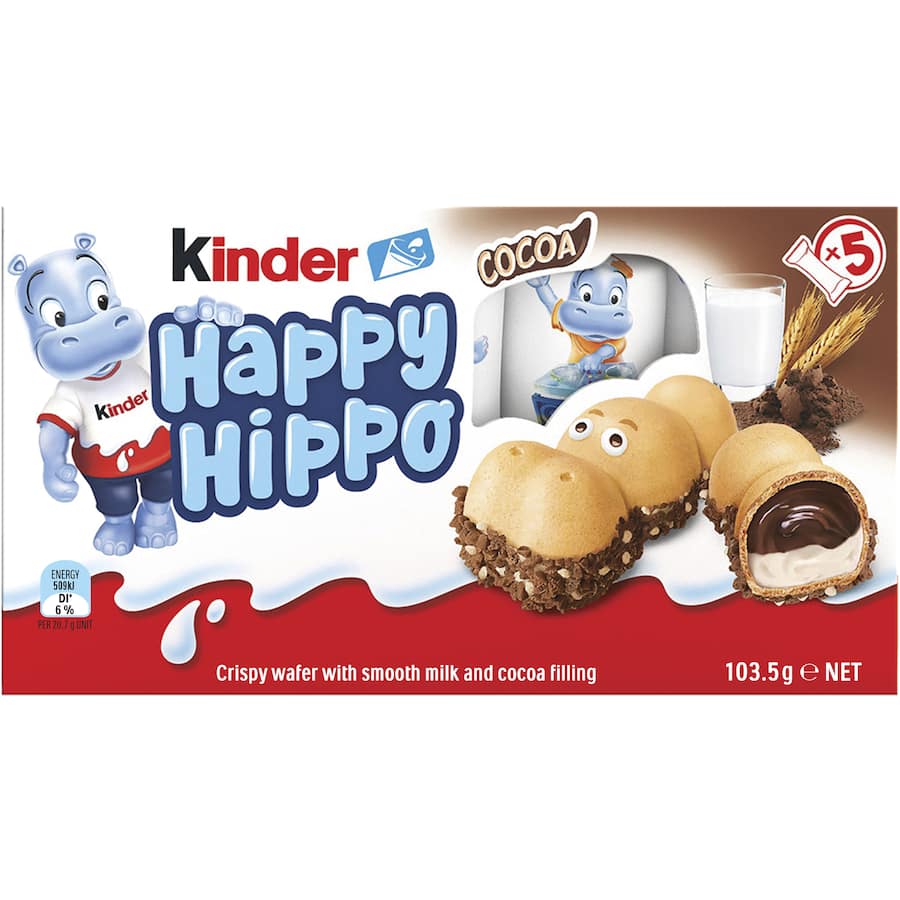 Kinder Happy Hippo Cocoa Biscuit Multipack 5pack