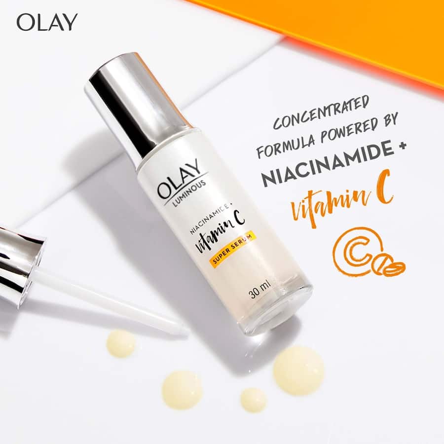 Olay Luminous Super Face Serum Moisturiser Niacinamide + Vitamin C 30mL