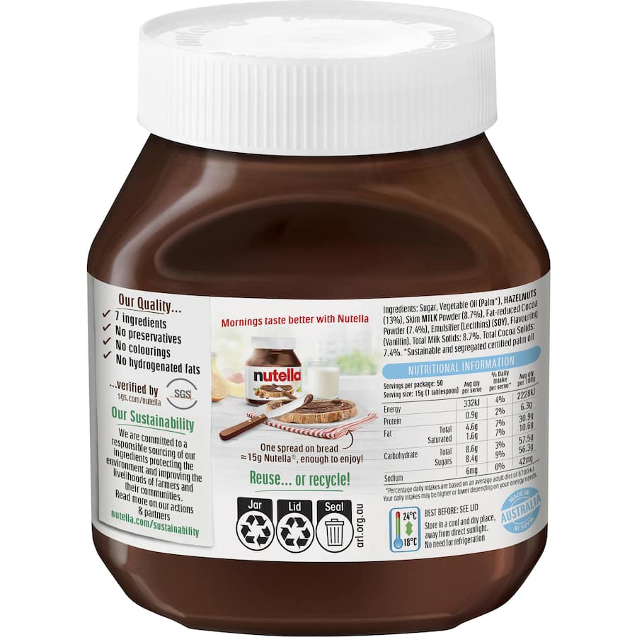 Nutella Hazelnut Spread 750g