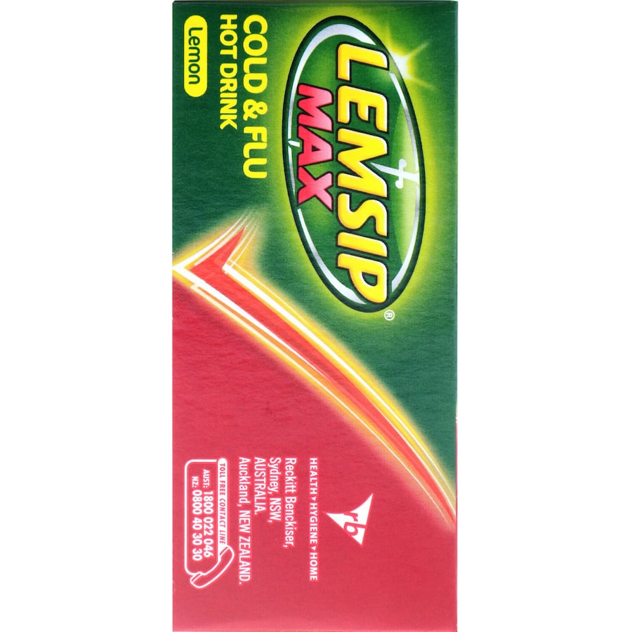 Lemsip Max Cold & Flu Lemon Hot Drink Sachets 10pack