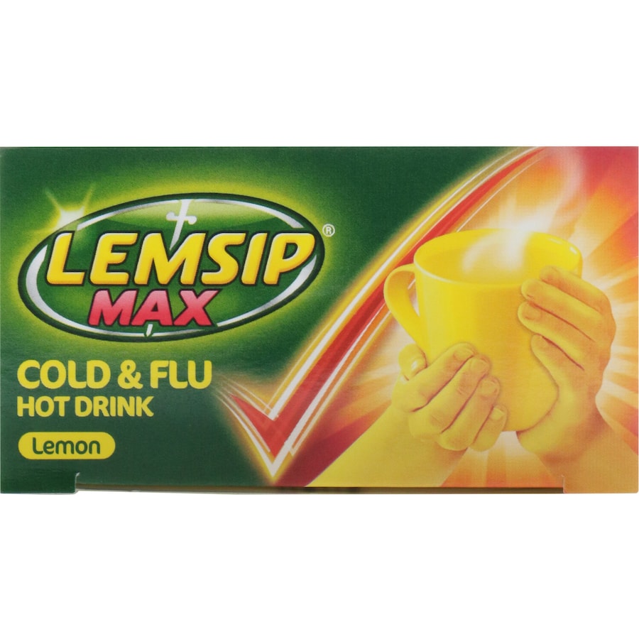 Lemsip Max Cold & Flu Lemon Hot Drink Sachets 10pack