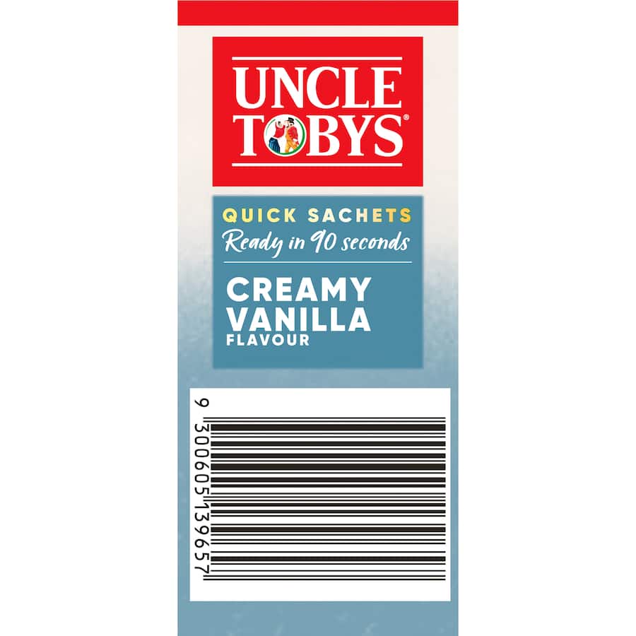 Uncle Tobys Oats Quick Sachets Creamy Vanilla 10 pack 350g