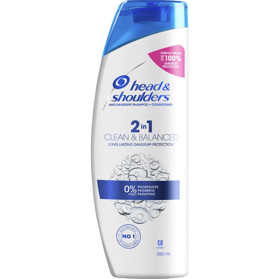 Head & Shoulders 2 In 1 Shampoo & Conditioner For Clean Scalp 350mL