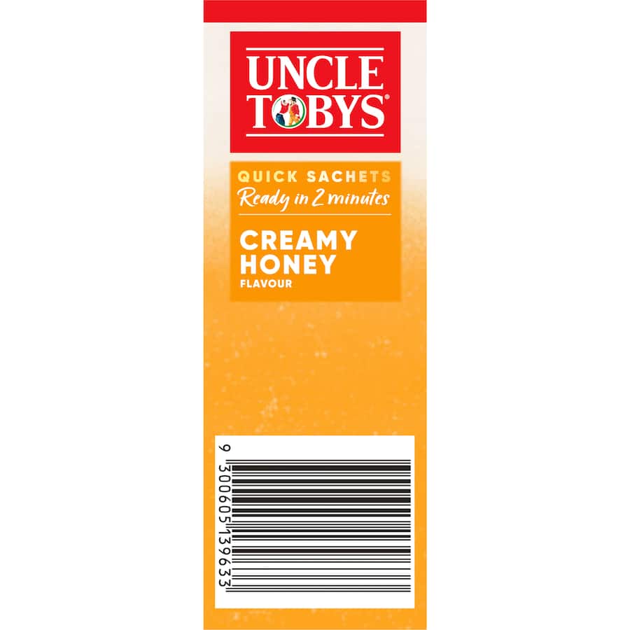 Uncle Tobys Oats Quick Sachets Creamy Honey 8 pack 368g