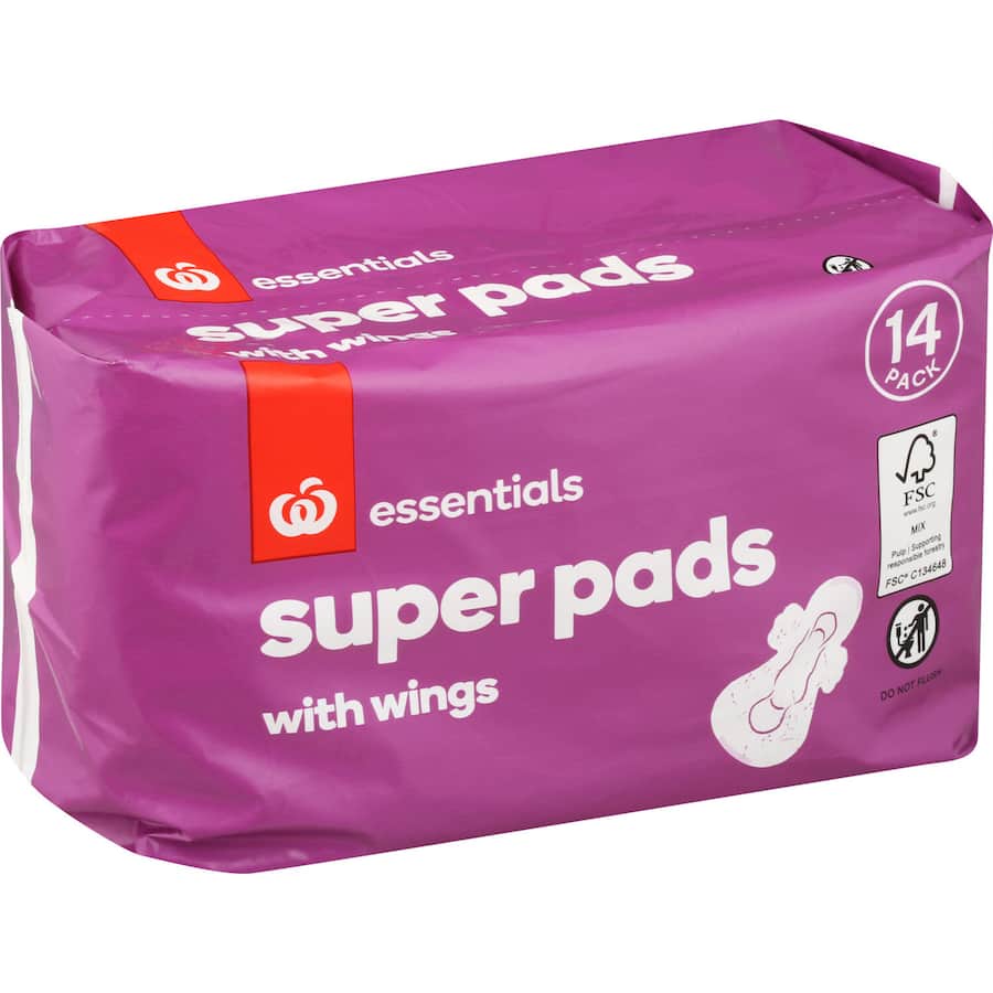 Essentials Pads Super With Wings 14pack