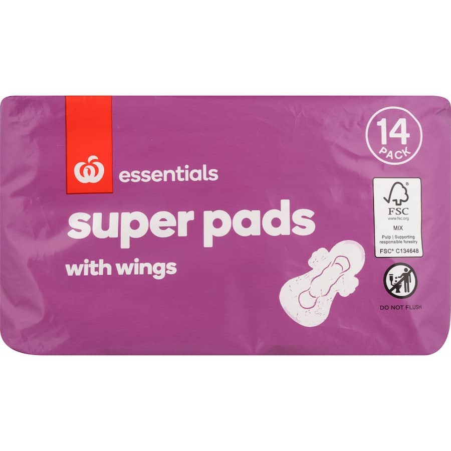 Essentials Pads Super With Wings 14pack
