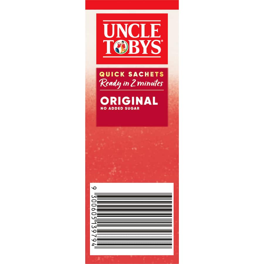 Uncle Tobys Oats Quick Sachets Original 8 pack 368g