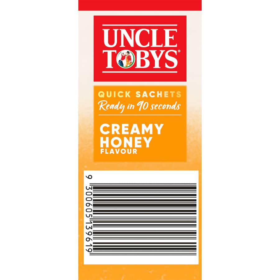 Uncle Tobys Oats Quick Sachets Creamy Honey 10 pack 350g