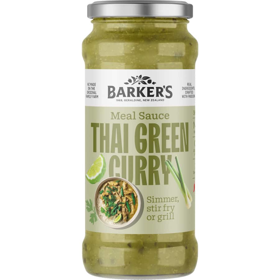 Barkers Recipe Base Thai Green Curry Meal Sauce 365g