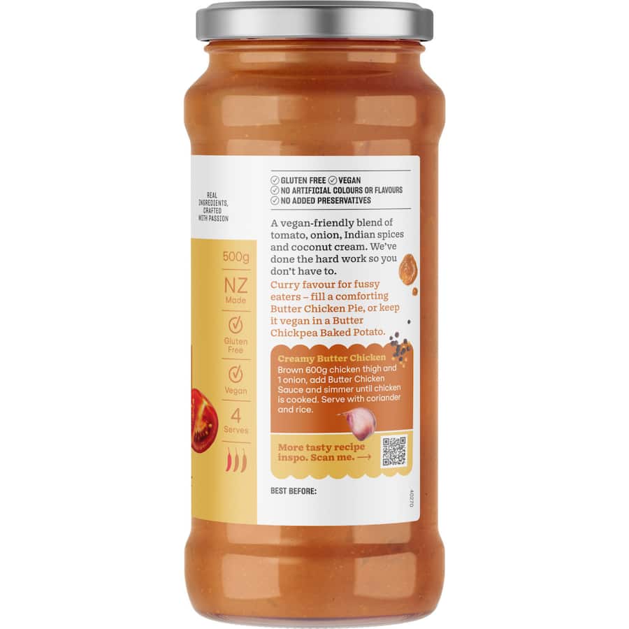 Barkers Recipe Base Butter Chicken Sauce 500g