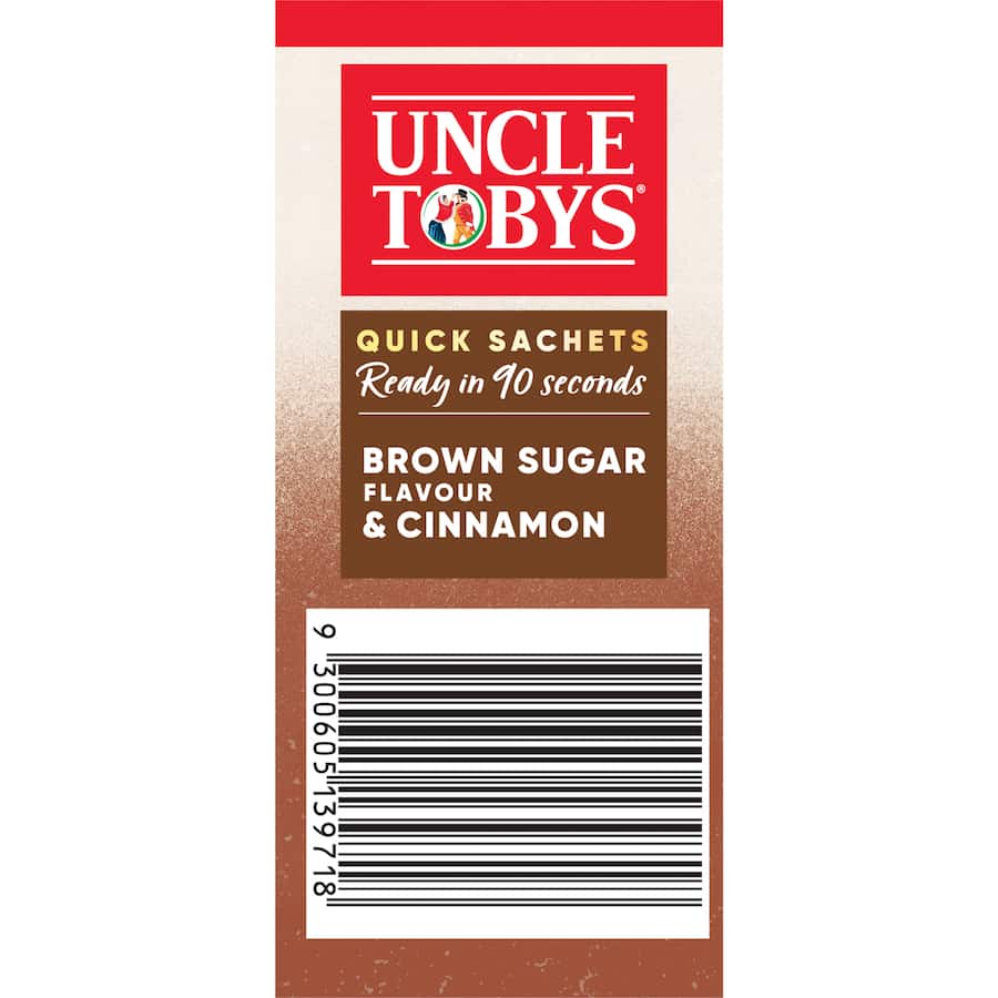 Uncle Tobys Oats Quick Sachets Brown Sugar & Cinnamon 10 pack 350g