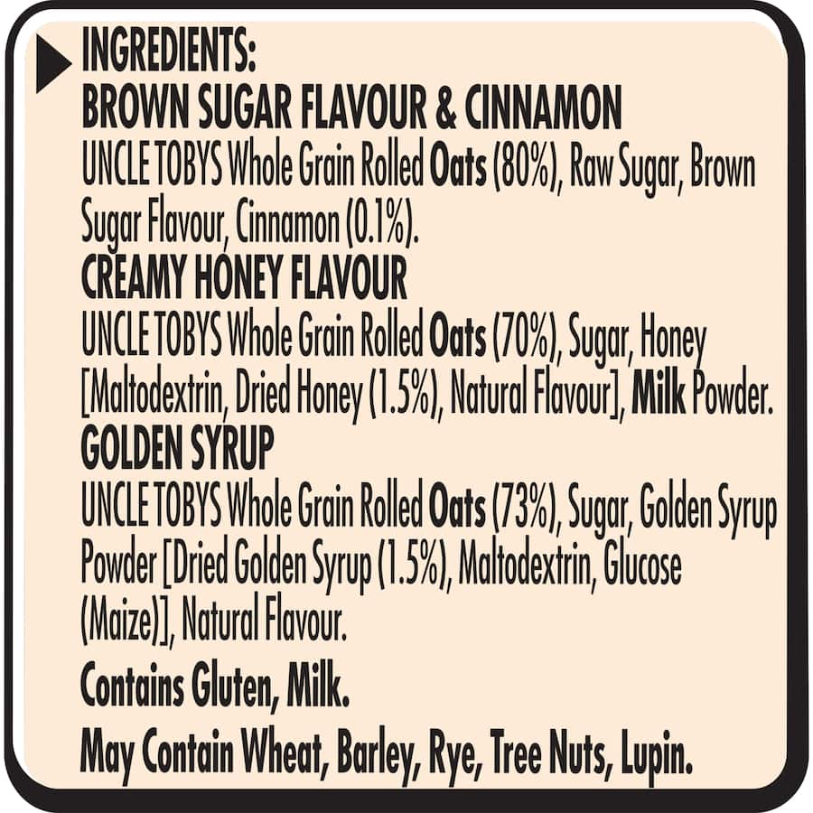 Uncle Tobys Oats Quick Sachets Classic Variety 10 pack 350g