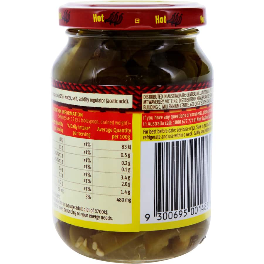 Old El Paso Jalapenos Hot Jar 250g
