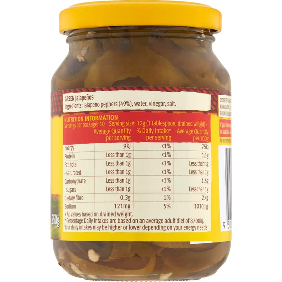 Old El Paso Jalapenos Hot Jar 250g