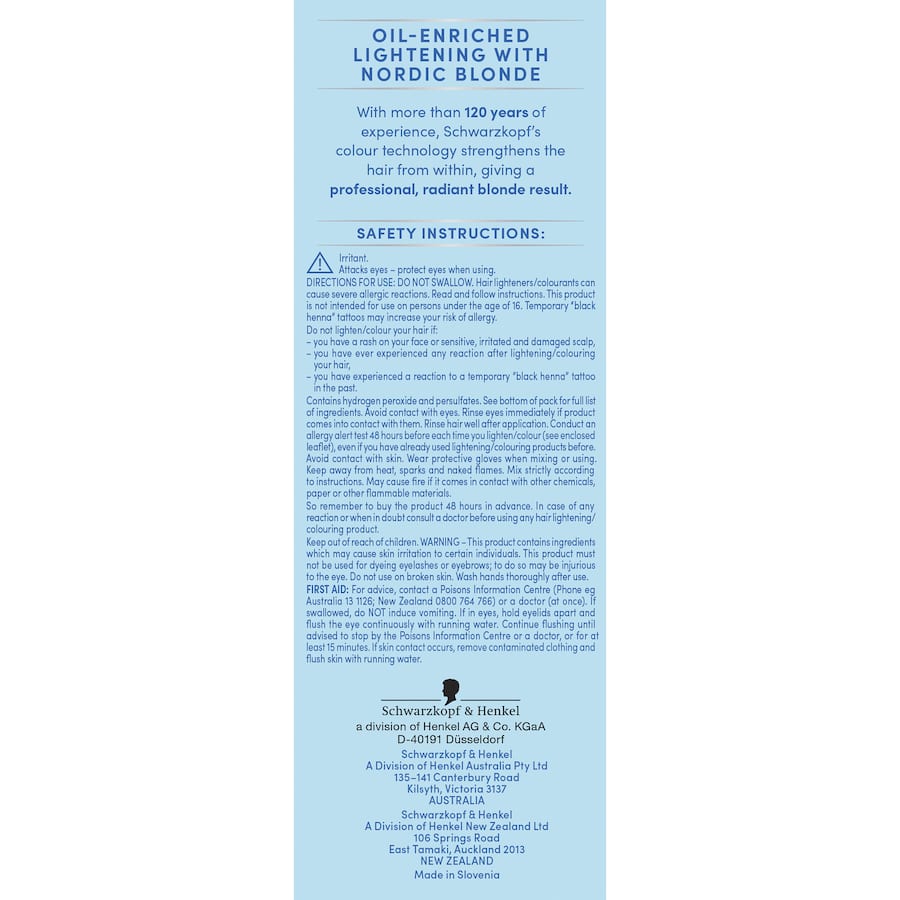 Nordic Blonde Hair Colour L1 Intensive Lightener 1pack