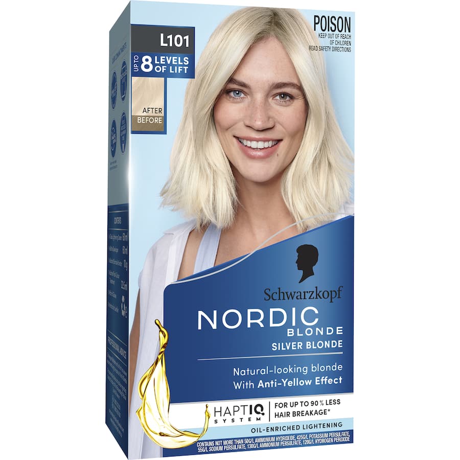 Nordic Blonde Hair Colour L101 Silver Blonde 1pack
