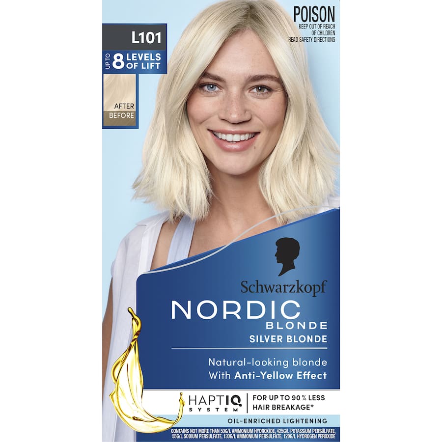 Nordic Blonde Hair Colour L101 Silver Blonde 1pack