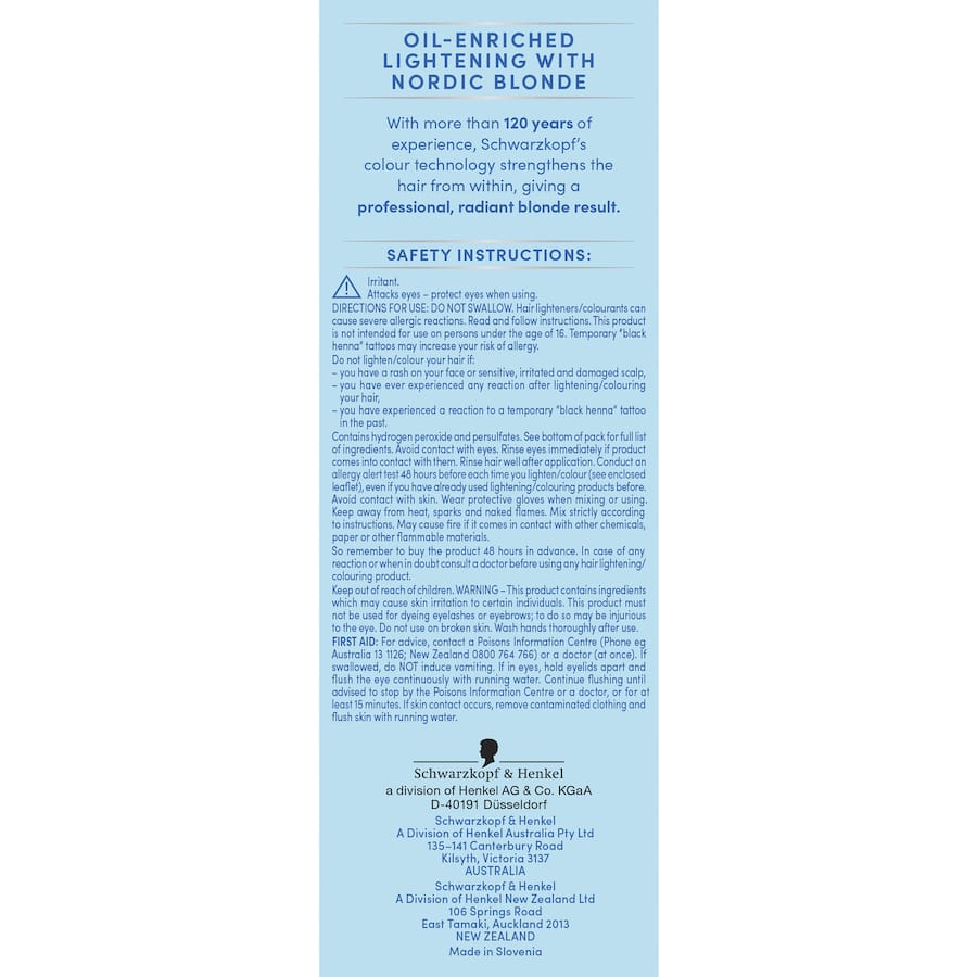 Nordic Blonde Hair Colour L101 Silver Blonde 1pack