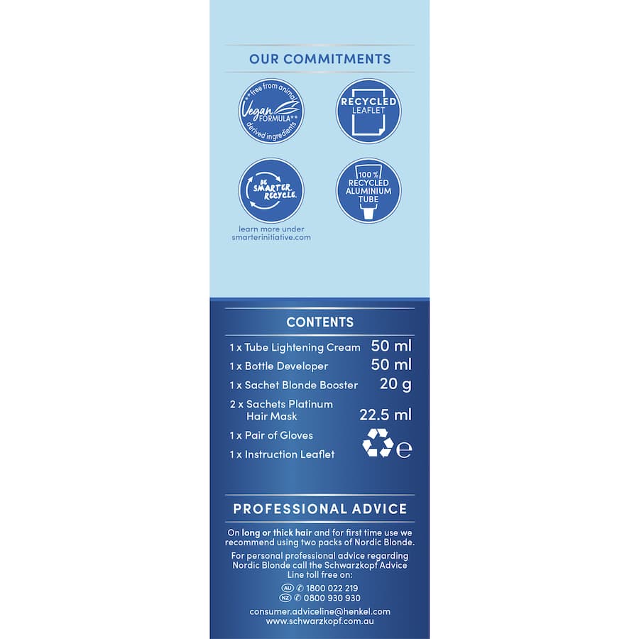 Nordic Blonde Hair Colour L101 Silver Blonde 1pack