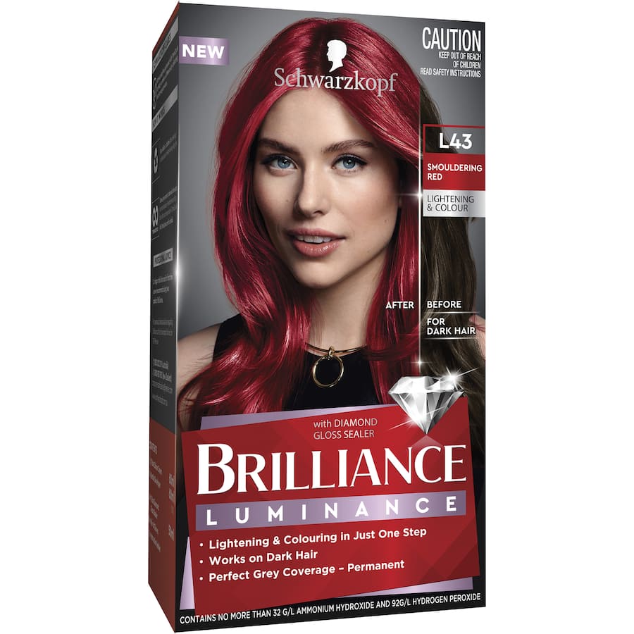 Schwarzkopf Brilliance Hair Colour L43 Smouldering Red 1pack