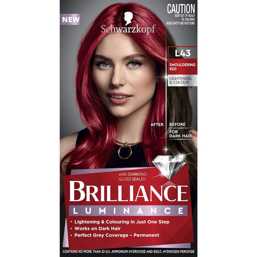 Schwarzkopf Brilliance Hair Colour L43 Smouldering Red 1pack
