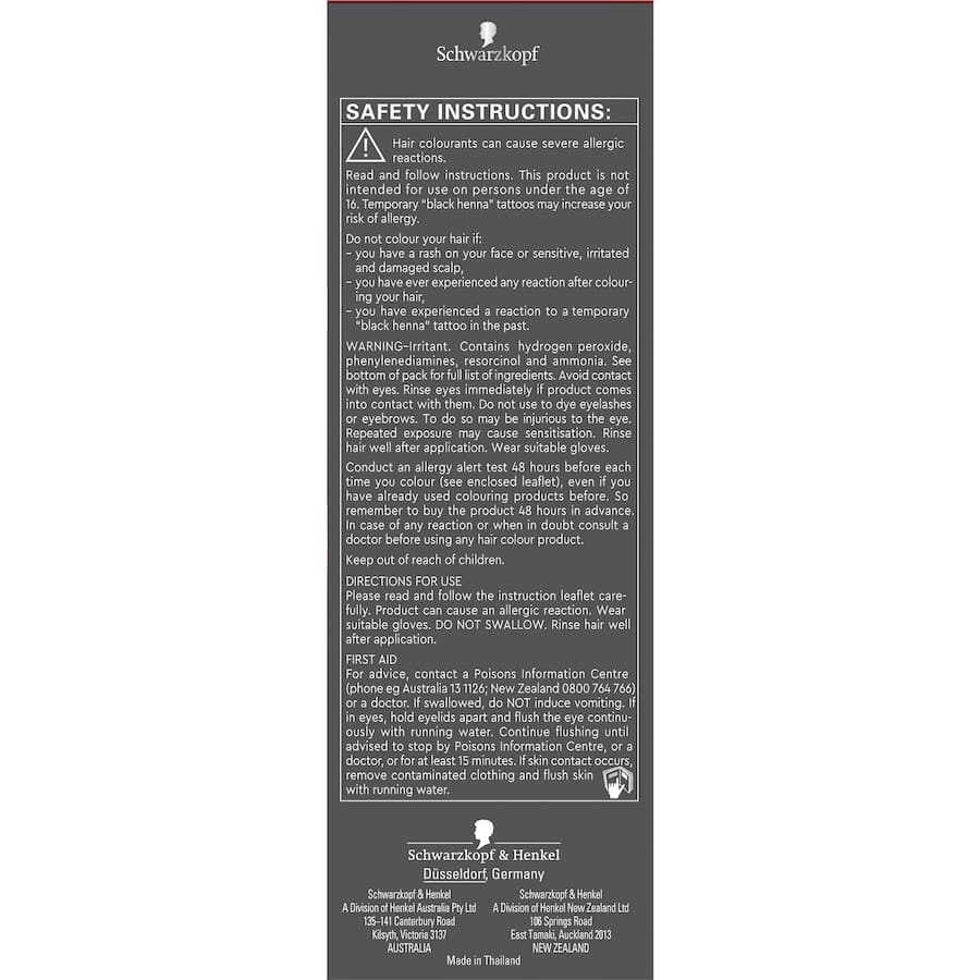 Schwarzkopf Brilliance Hair Colour L43 Smouldering Red 1pack