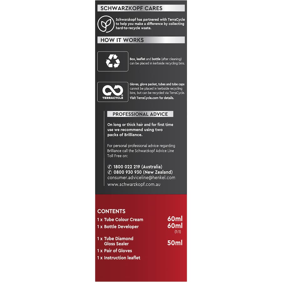 Schwarzkopf Brilliance Hair Colour 90 Black 1pack