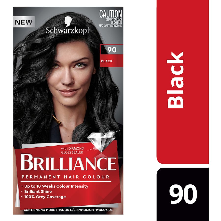 Schwarzkopf Brilliance Hair Colour 90 Black 1pack