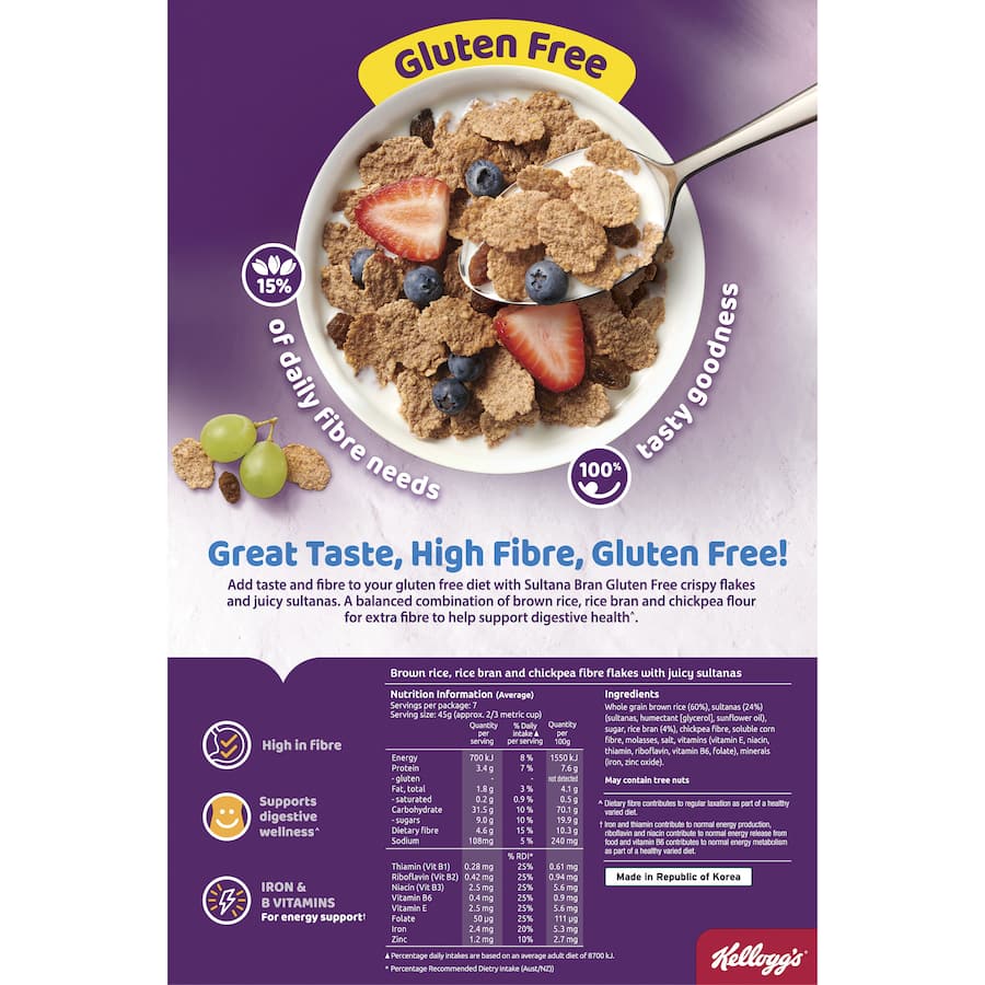 Kelloggs Sultana Bran Gluten Free 350g